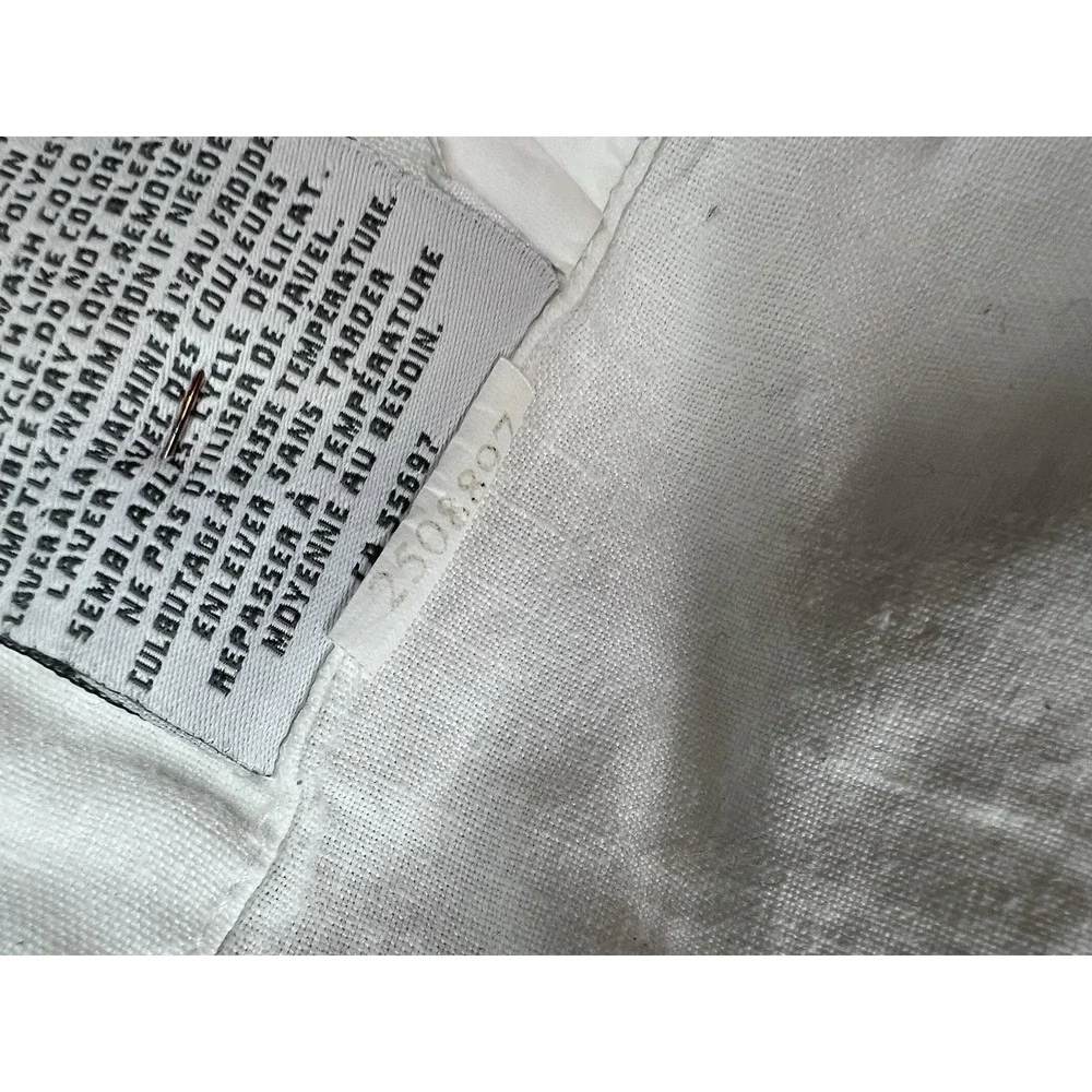 Restoration Hardware MILOU EMBROIDERED  LINEN Queen Sheet Set w/ 1 Standard Sham